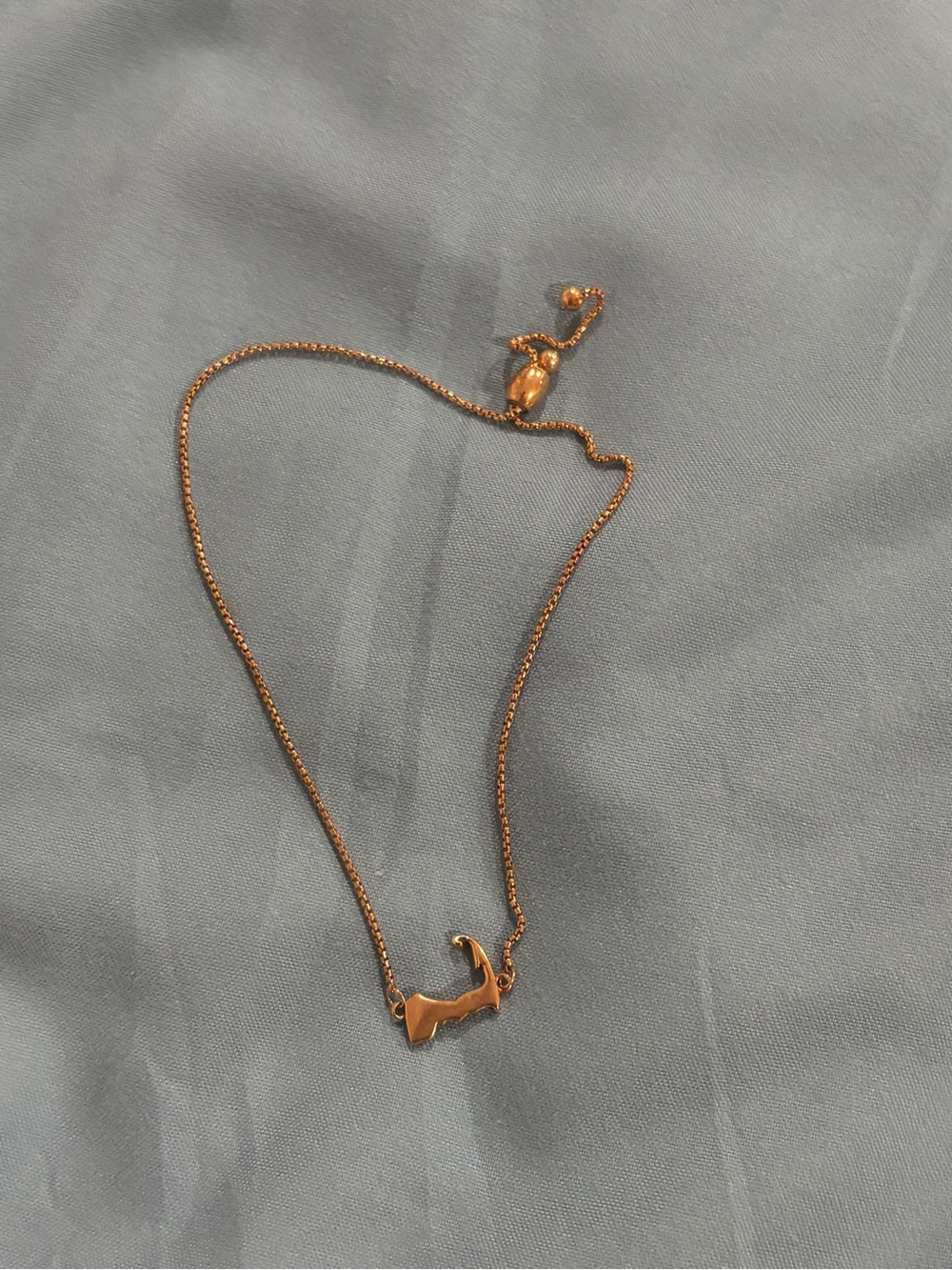 Delicate Rose Gold Cape cod  Necklace - Women's Jewelry